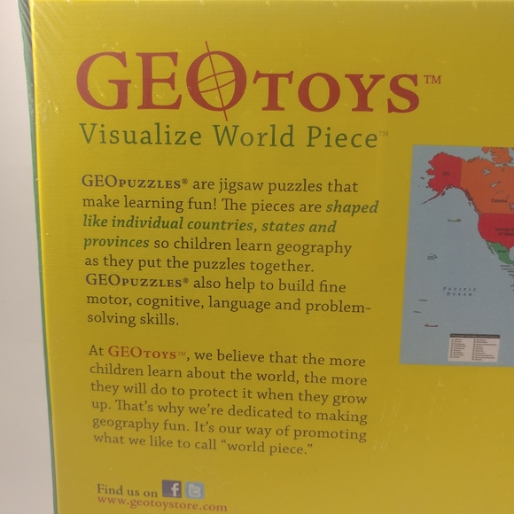Kids GEOtoys World Puzzle 68 pieces Ages 4+ - Picture 4 of 4